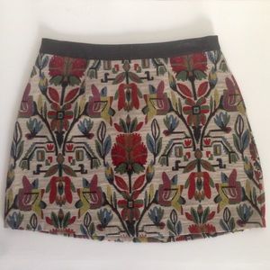 Vintage 90's Floral Tapestry Mini Pencil Skirt